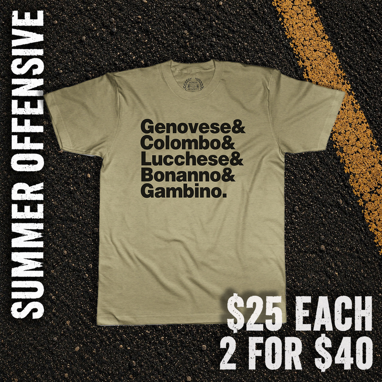 Five Families Heather Olive Shirt