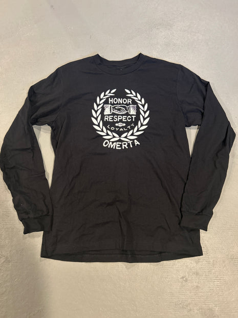 CLEARANCE - Wreath Long Sleeve Shirt Black - Large