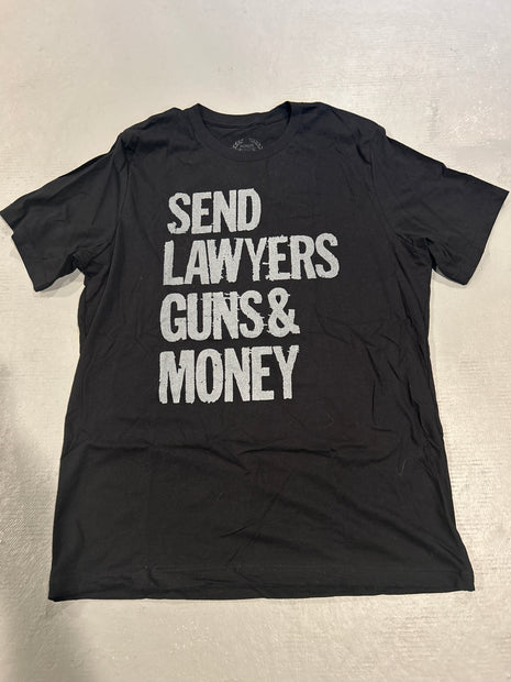 CLEARANCE - Send Lawyers, Guns and Money Black Shirt - X-Large