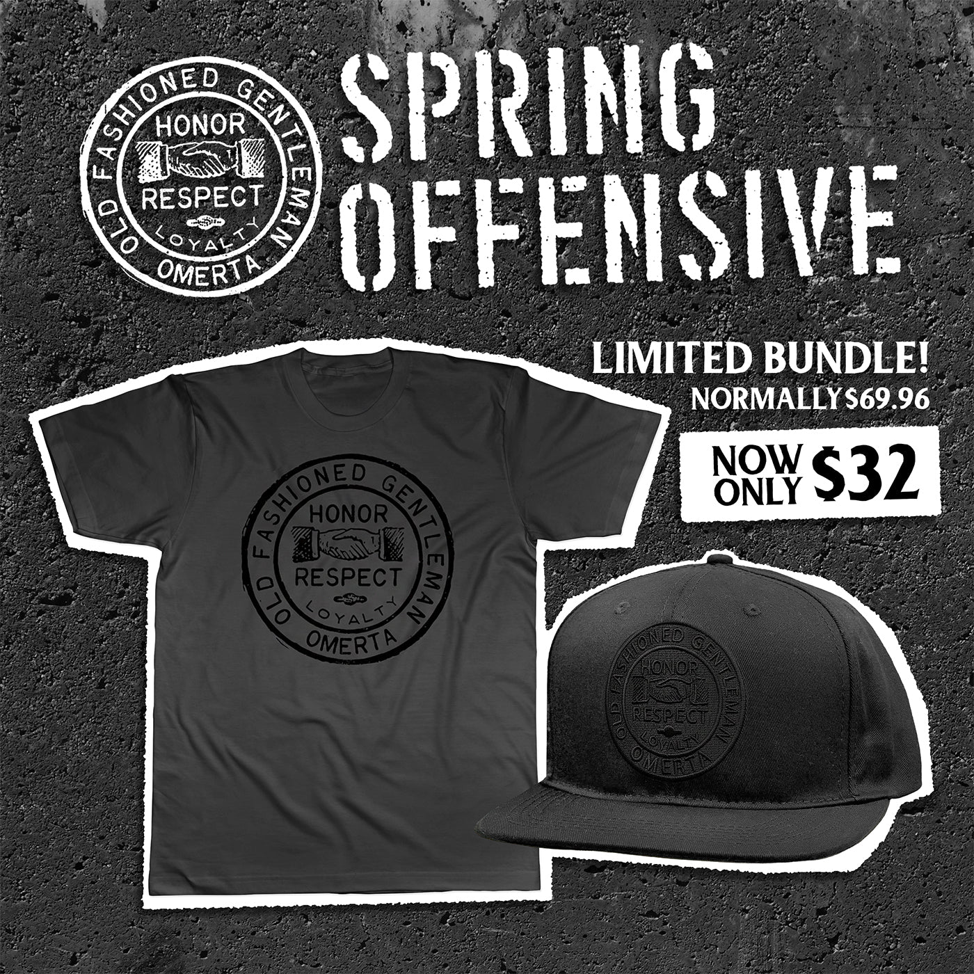 Old Fashioned Gentleman BLACK ON BLACK Bundle