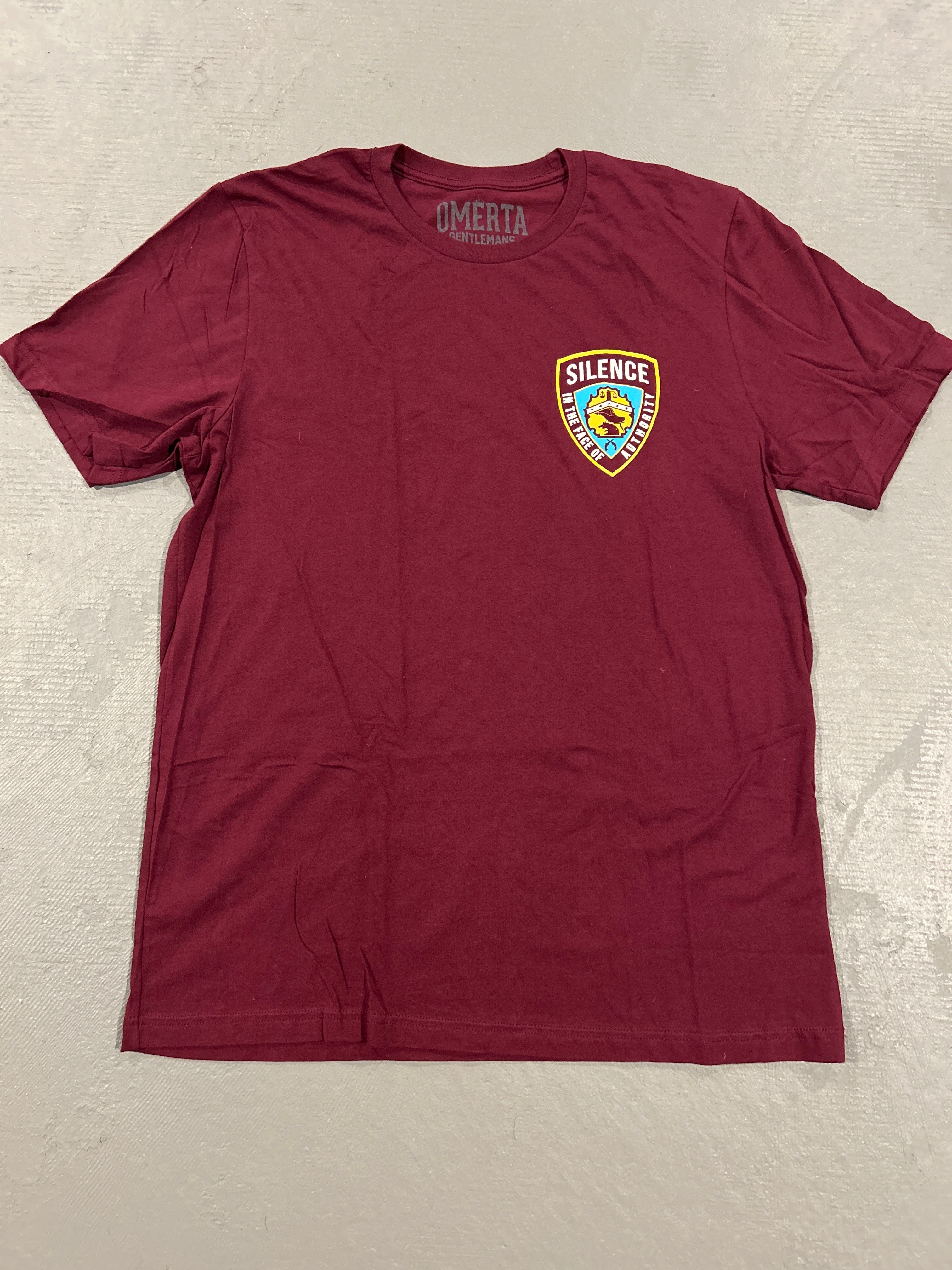 CLEARANCE - Silence In The Face Of Authority Maroon - X-Large