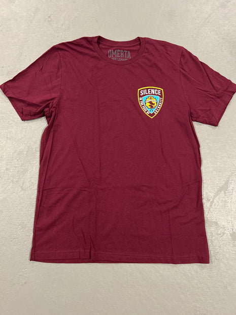 CLEARANCE - Silence In The Face Of Authority Maroon - X-Large