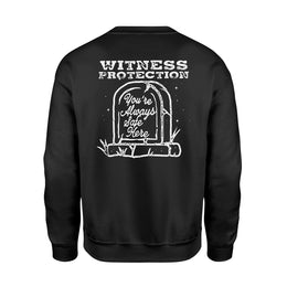 Witness Protection Black Crewneck Sweatshirt