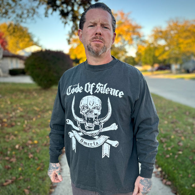 Code Of Silence Garment Dyed Long Sleeve Shadow Shirt