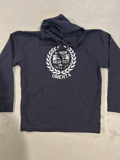 CLEARANCE - Wreath Navy Pullover - Large