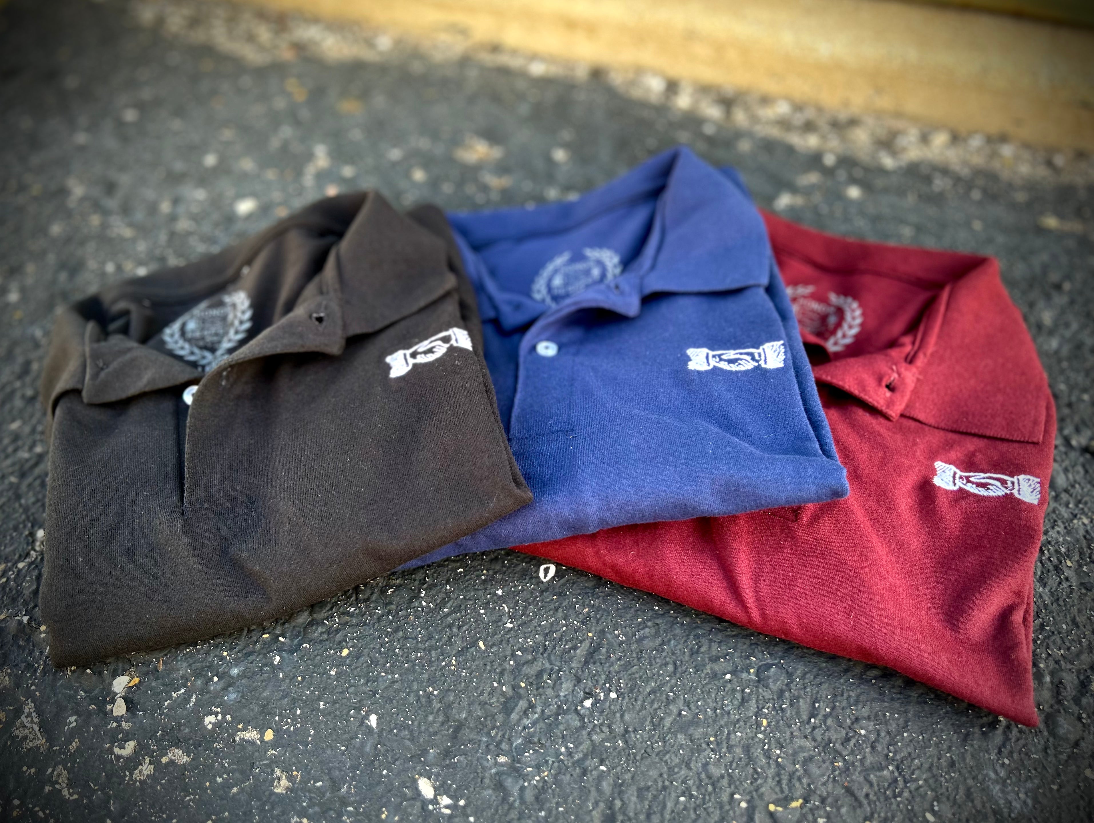 Hands Logo Maroon Jersey Polo is
