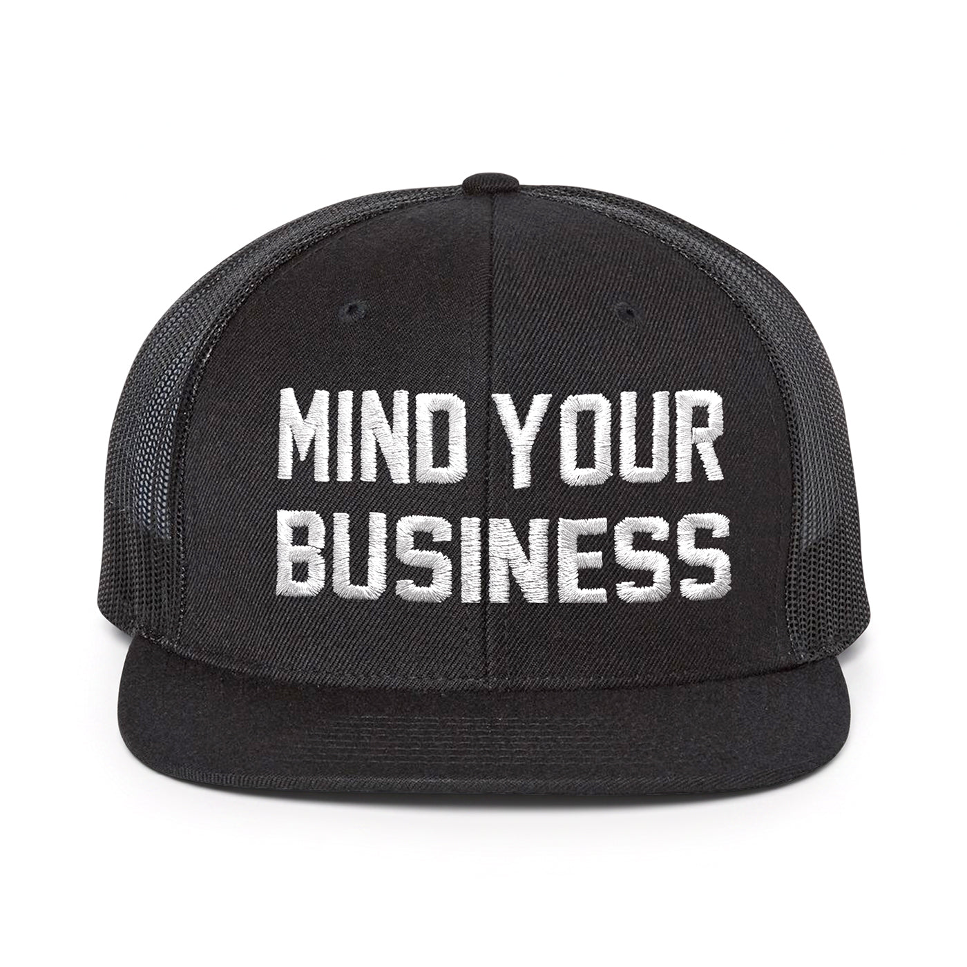 Mind Your Business Black Meshback Hat