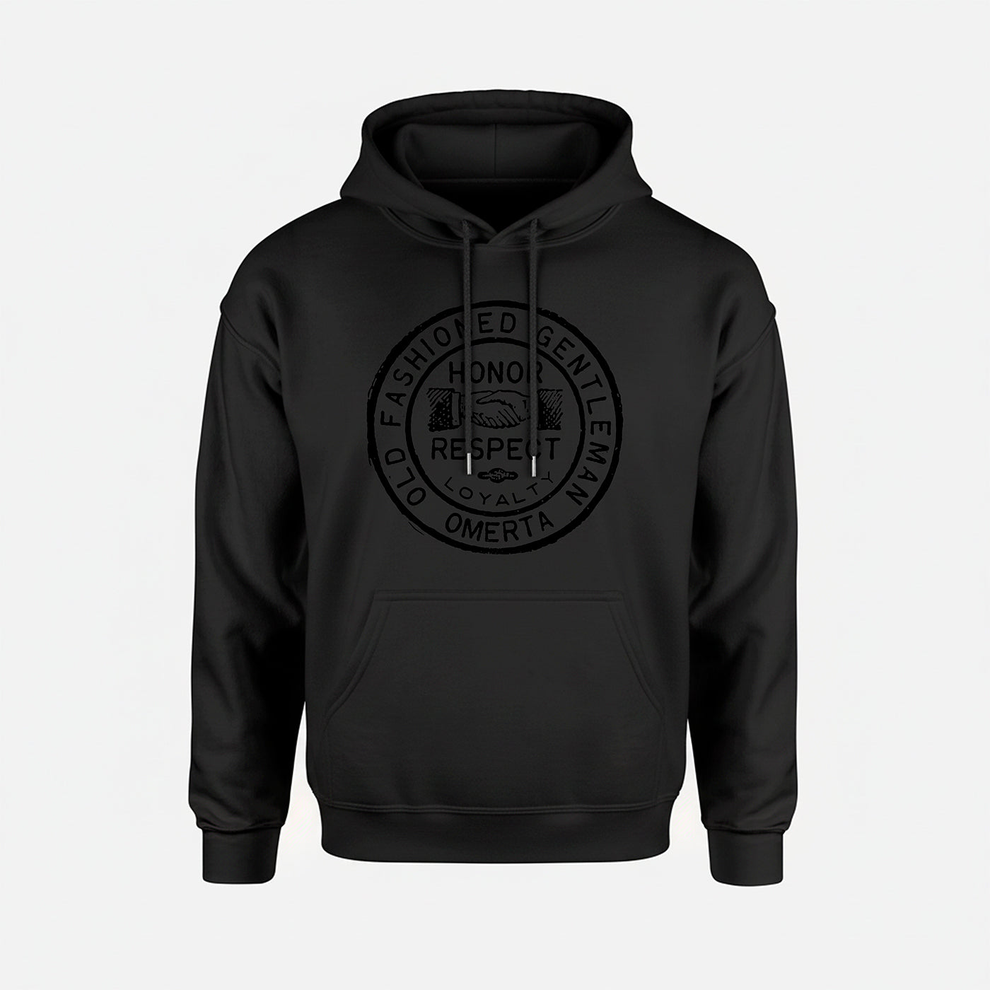 Old Fashioned Gentleman BLACK ON BLACK Black Pullover Sweatshirt