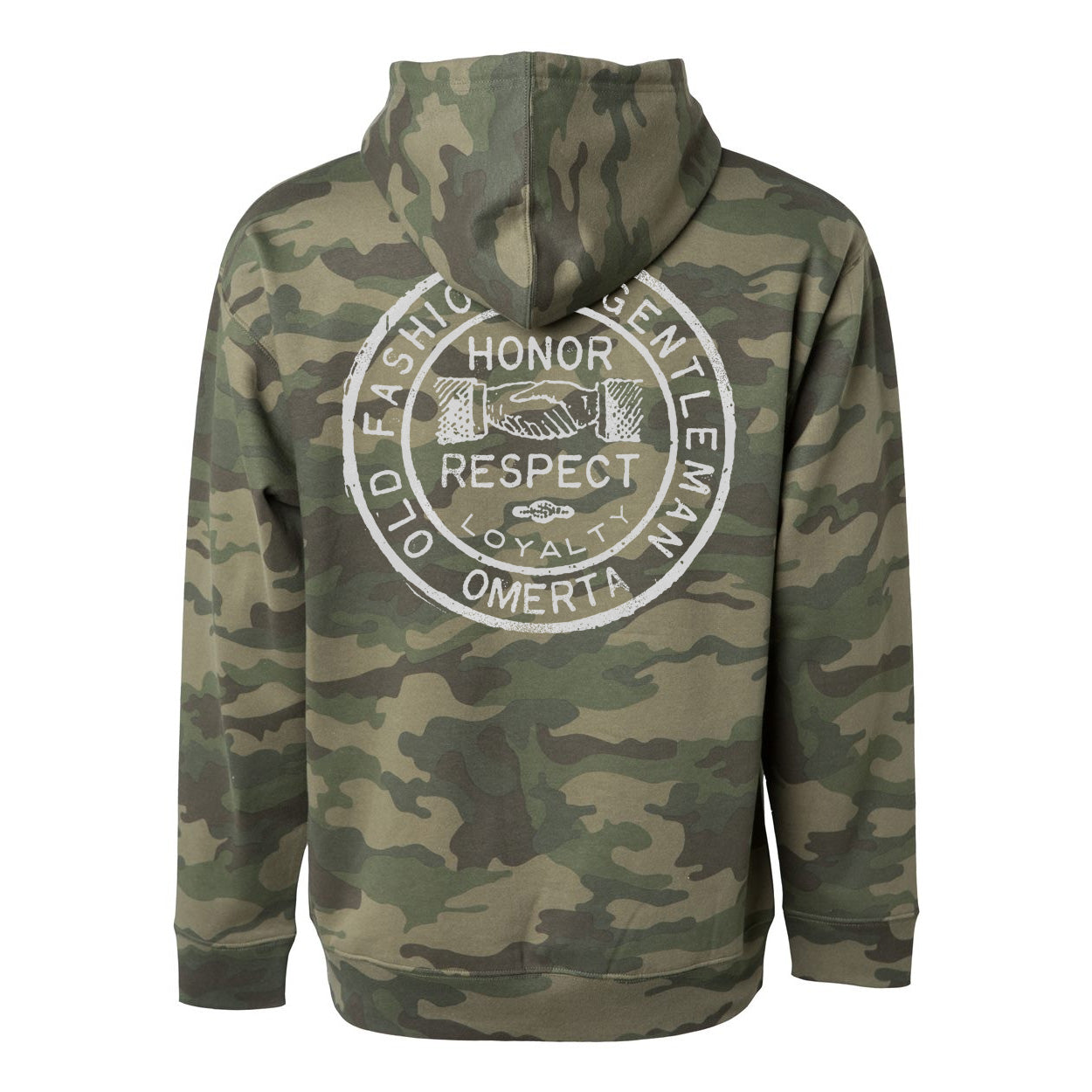 Old Fashioned Gentleman Camo Zipper Hoodie