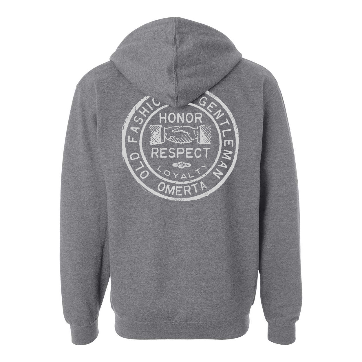 Old Fashioned Gentleman Gunmetal Heather Zipper Hoodie
