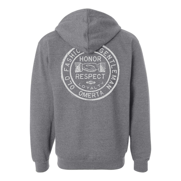 Old Fashioned Gentleman Gunmetal Heather Zipper Hoodie