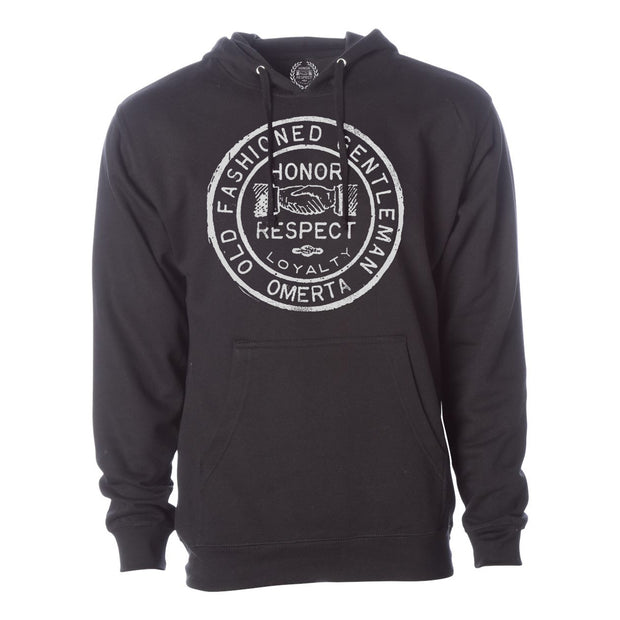 Old Fashioned Gentleman Black Pullover Sweatshirt