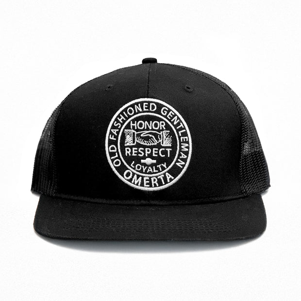Old Fashioned Gentleman Black Meshback Hat