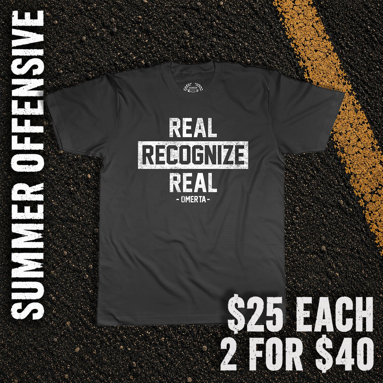 Real Recognize Real Black Shirt