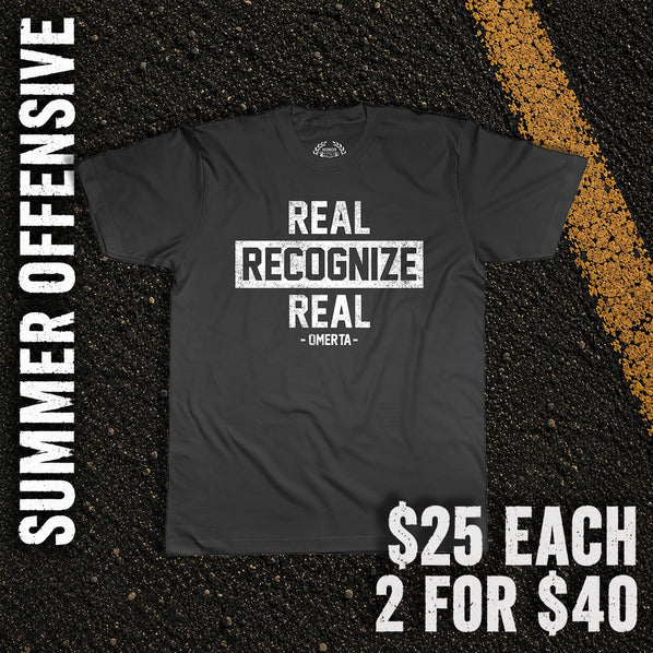 Real Recognize Real Black Shirt