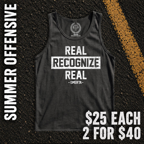 Real Recognize Real Black Tank Top