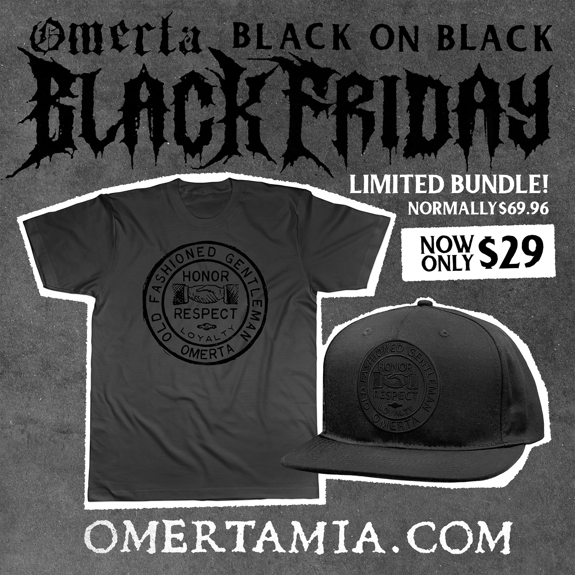 Old Fashioned Gentleman BLACK ON BLACK Bundle