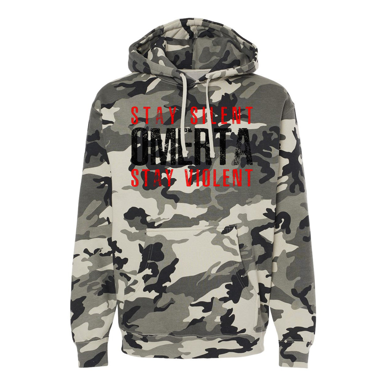 Stay Silent Stay Violent Snow Camo Heavyweight Pullover Sweatshirt