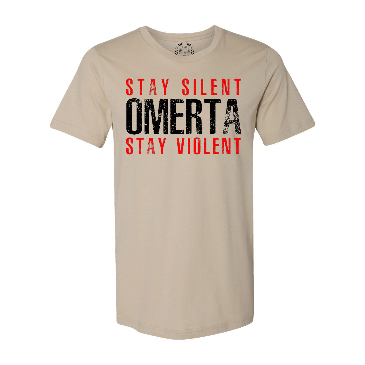 Stay Silent Stay Violent Tan Shirt