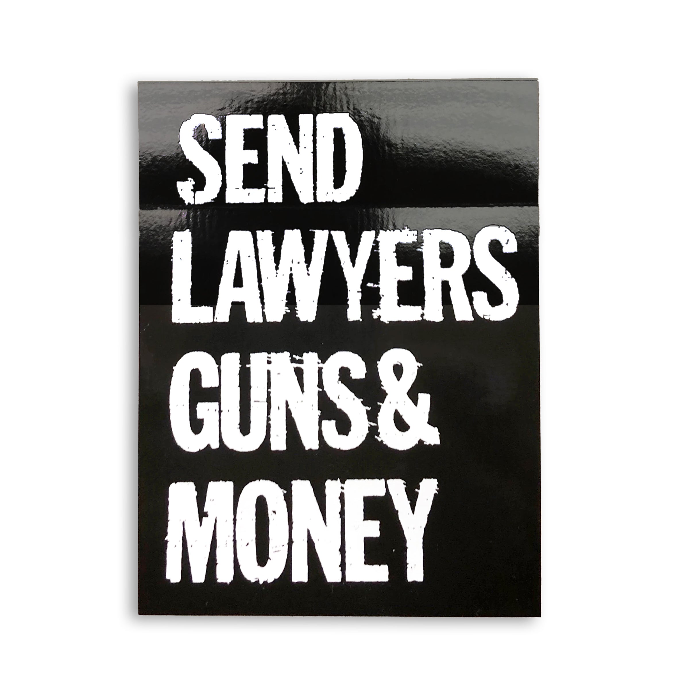 Send Lawyers Guns & Money Sticker 4” X 3” – Omerta