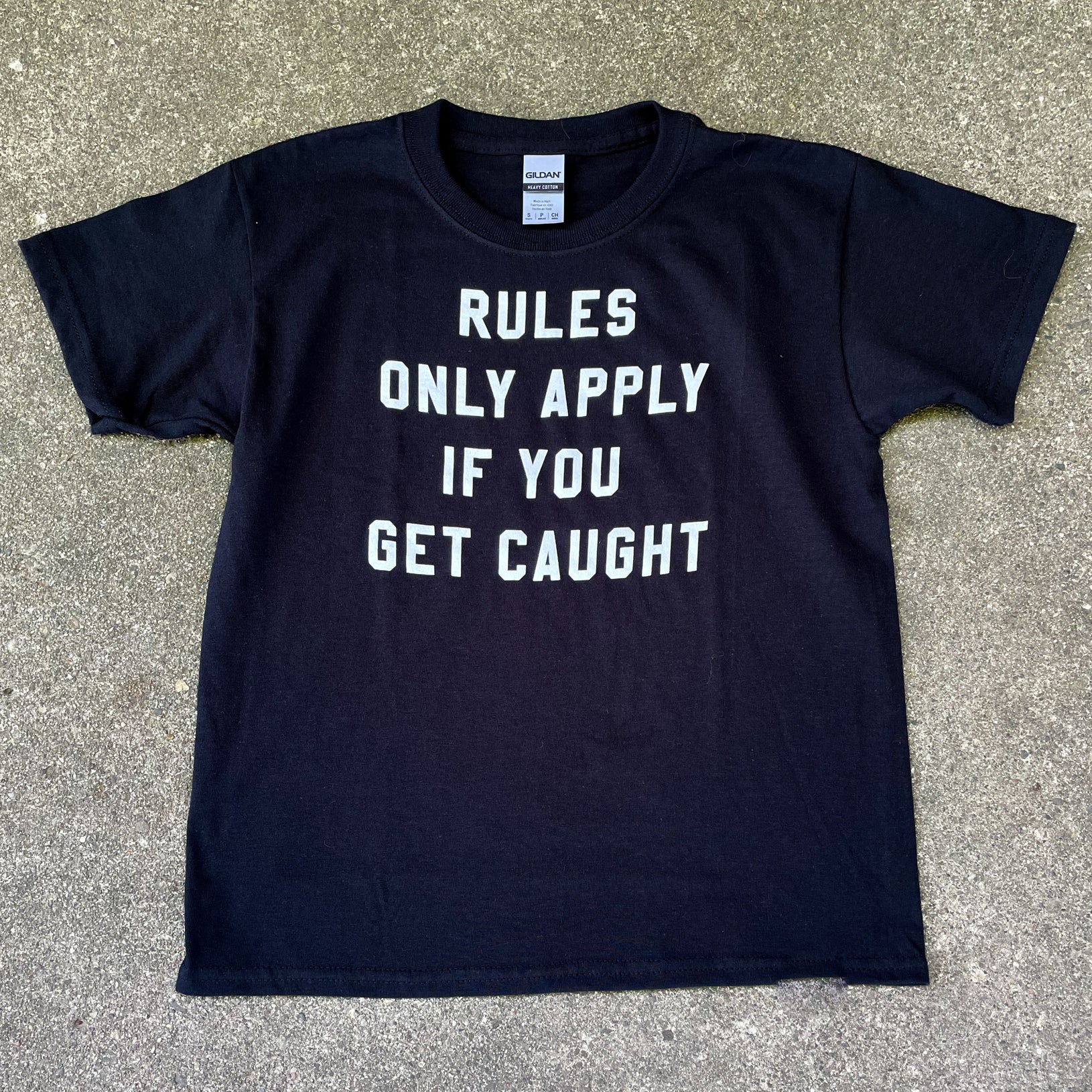 Rules Only Apply Black Youth Shirt