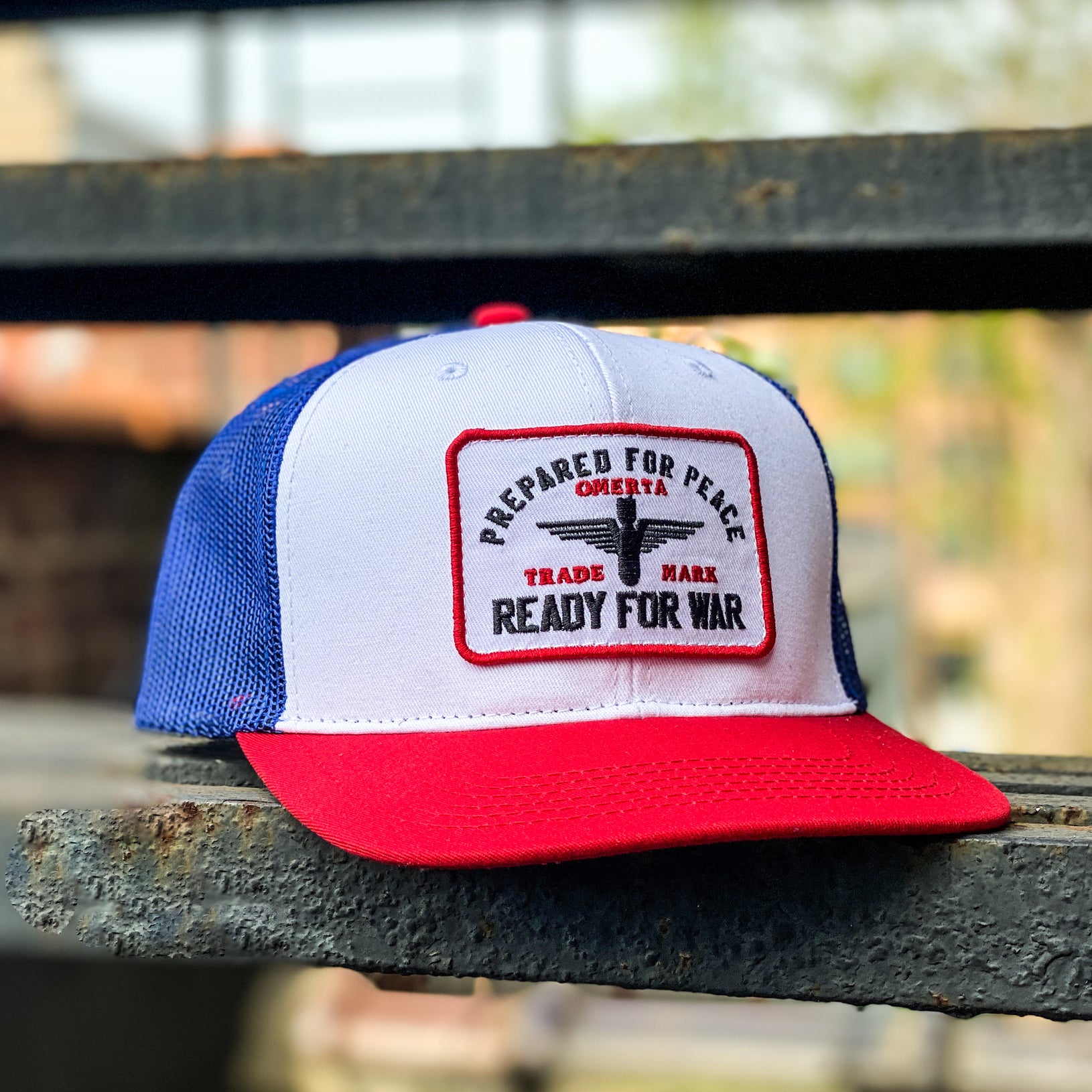 Ready For War Red, White and Blue Meshback Hat
