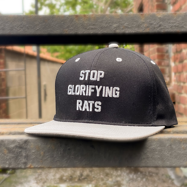 Stop Glorifying Rats Black / Gray Snapback Hat