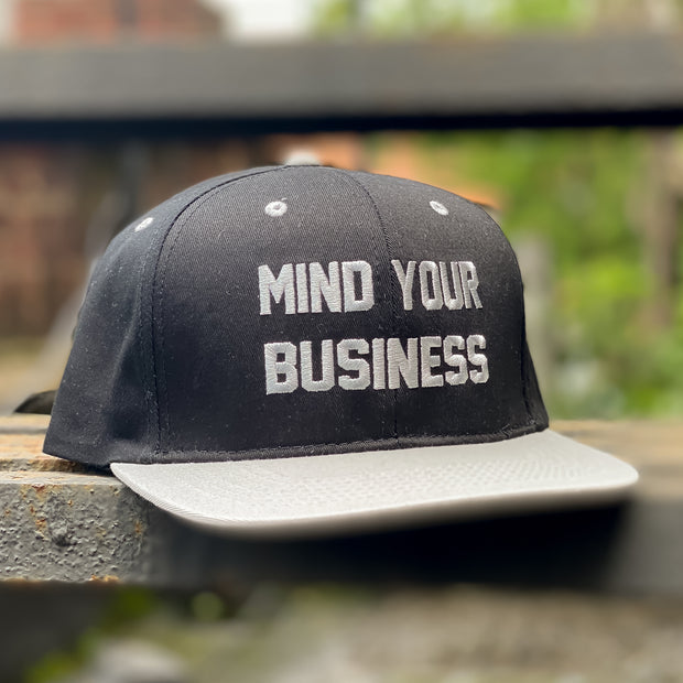Mind Your Business Black / Gray Snapback Hat