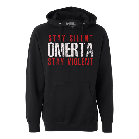 Stay Silent Stay Violent Black Pullover Sweatshirt