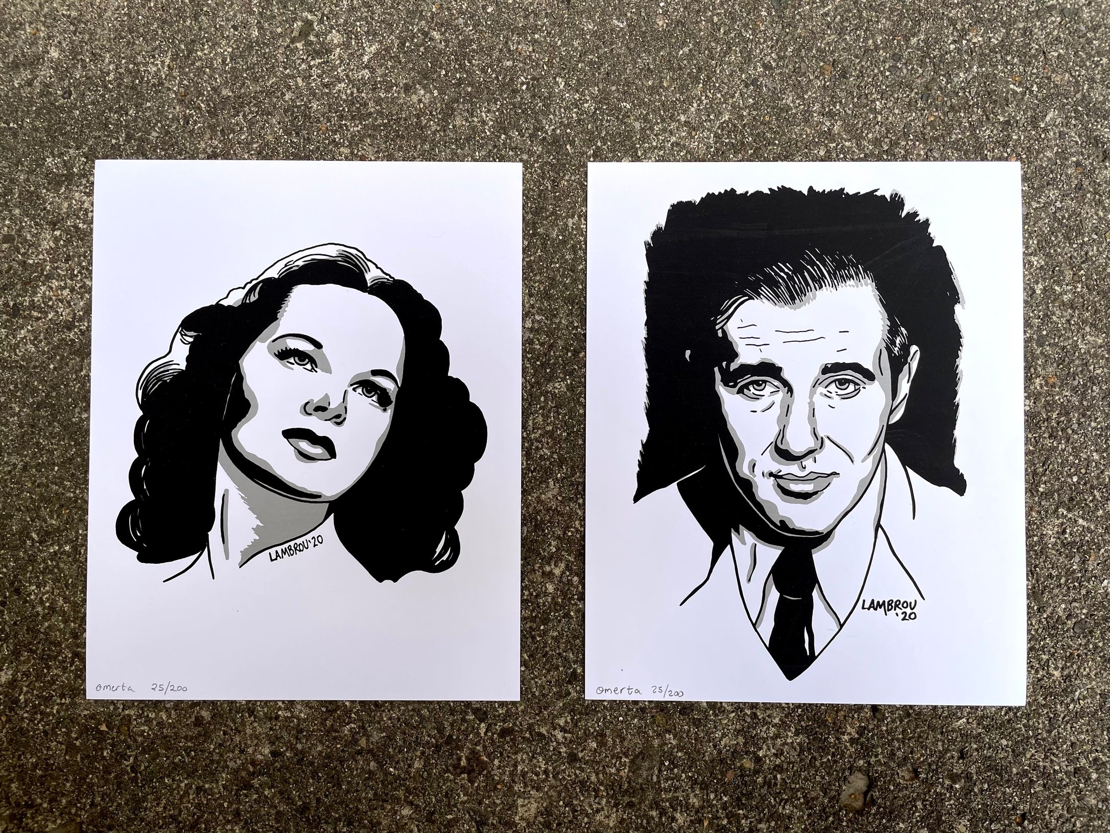 Bugsy Siegel x Virginia Hill Limited Prints of 200