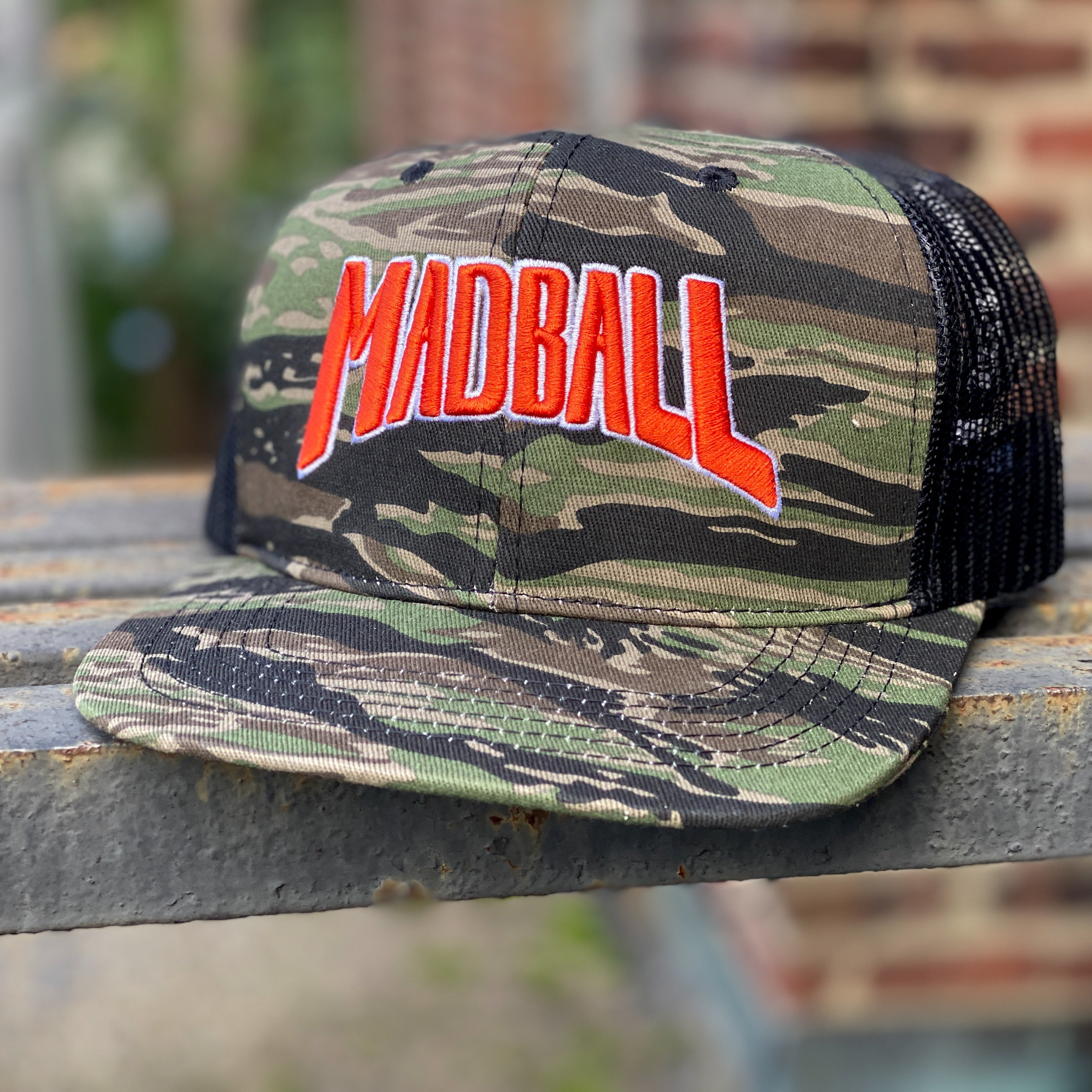 Madball / Omerta Logo Tiger Camo Meshback Hat